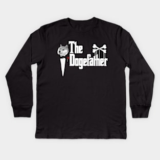 The Dogefather Meme Kids Long Sleeve T-Shirt